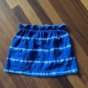 tye dye blue and white skirt